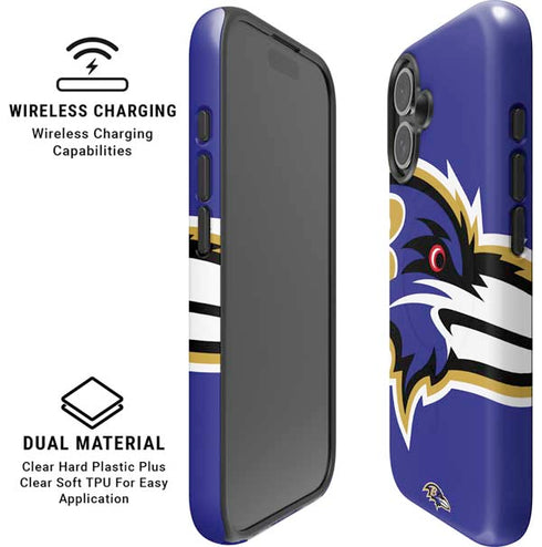NFL Baltimore Ravens Large Logo iPhone 16 Magsafe Impact Case